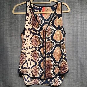 Cool Snake Skin Print Blouse